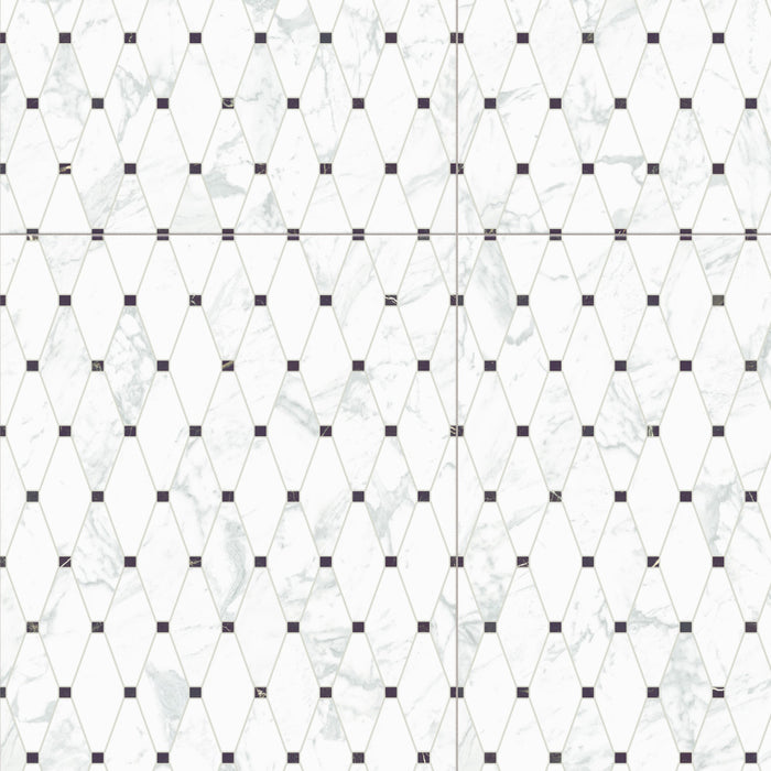 Reve Porcelain Octogone Deco Tile Matte 1
