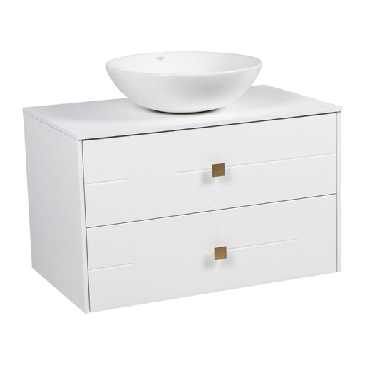 Dune Wood White Matte Bathroom Vanity White Matte 1
