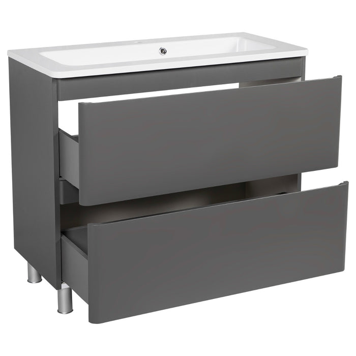 Comfort Wood Gray Matte Bathroom Vanity Gray Matte 3