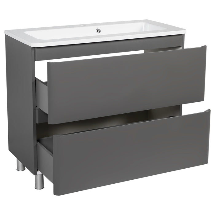 Comfort Wood Gray Matte Bathroom Vanity Gray Matte 3
