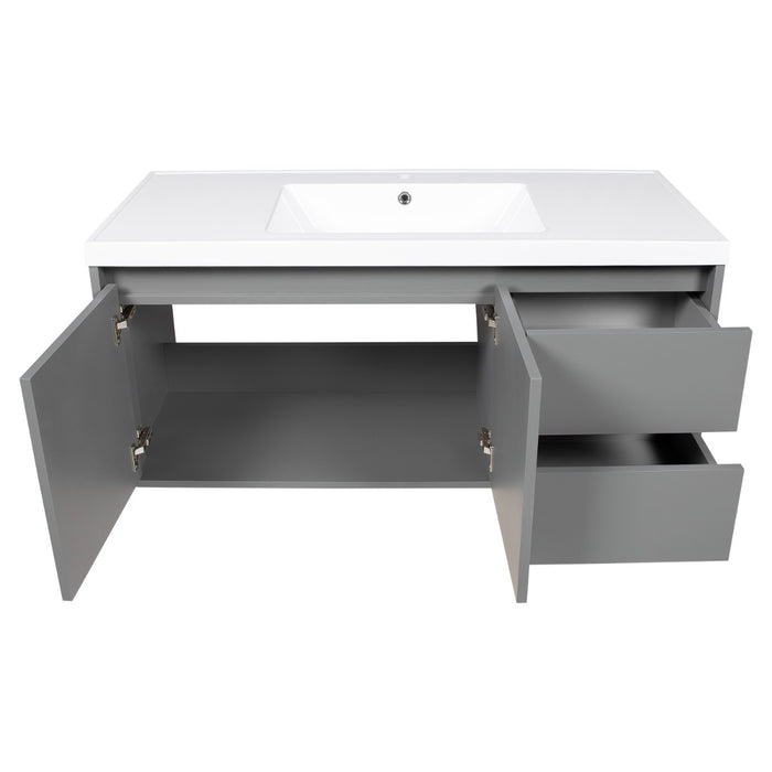 Niagara Wood Grey Matte Matte Bathroom Vanity Grey Matte Matte 5