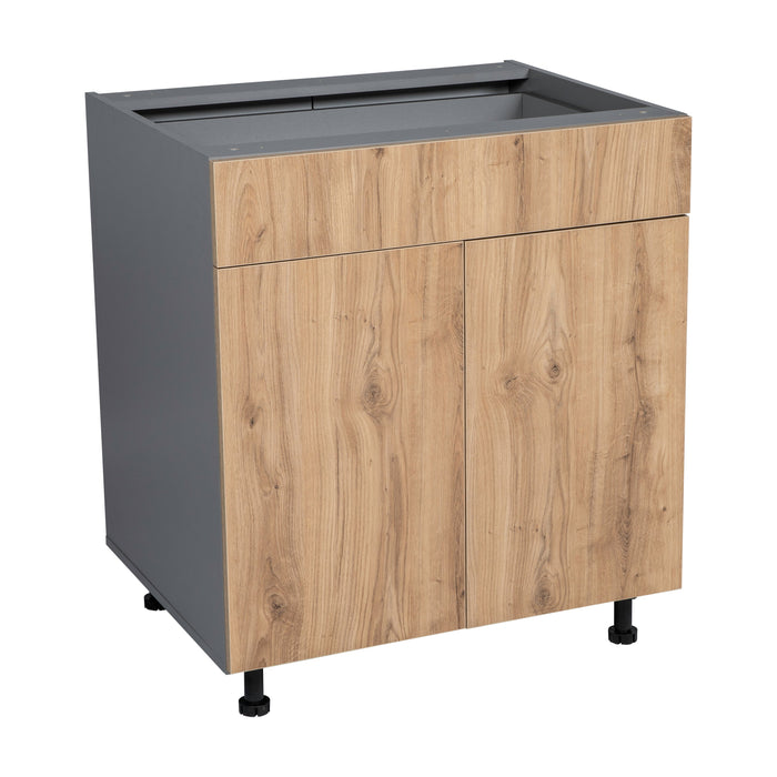 Wallkitchens Wood Black Matte Base Cabinet Black Matte 1