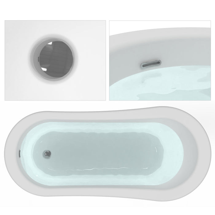 White Acrylic Bathtub