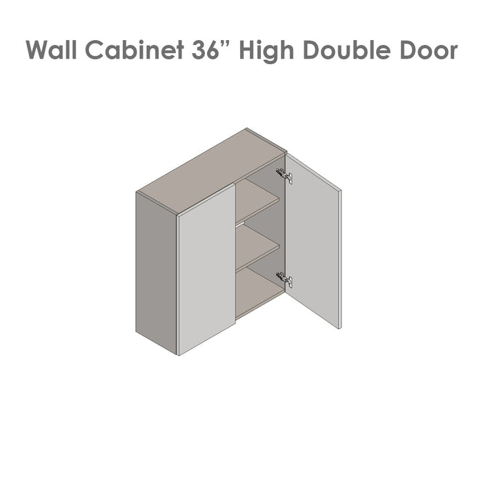 Wallkitchens Wood Grey  Wall Cabinet Grey 3