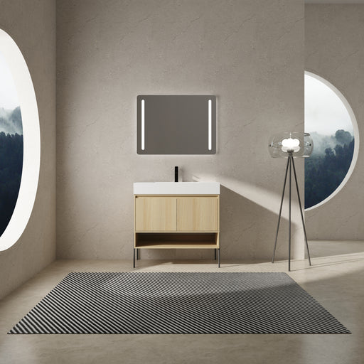 Wood Oak Bathroom Vanity Oak 1