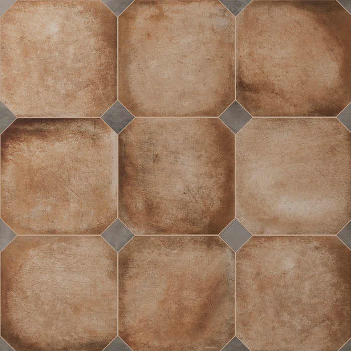 Laverton Porcelain Octagon Natural with Taco Grafito Tile Matte 1