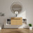 Engineered Wood Glossy White & Oak Bathroom Vanity Glossy White & Oak 1