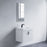 Matt White Aluminum & Glass Bathroom Mirror 3