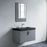 Black Aluminum & Glass Bathroom Mirror 3