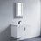Matt White Aluminum & Glass Bathroom Mirror 3