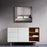 Brushed Brass Aluminum & Glass Bathroom Mirror 2