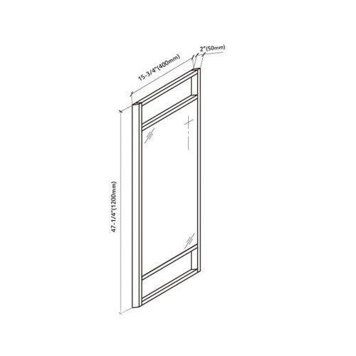 Black Aluminum & Glass Bathroom Mirror 10