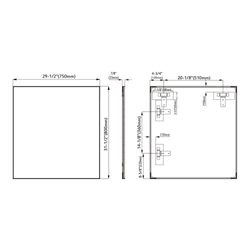 Brushed Brass Aluminum & Glass Bathroom Mirror 7