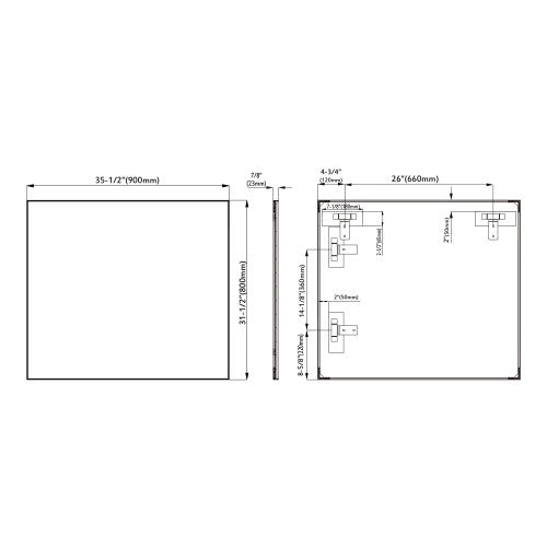 Brushed Brass Aluminum & Glass Bathroom Mirror 7