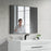 Black Aluminum & Glass Bathroom Mirror 5