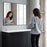 Black Aluminum & Glass Bathroom Mirror 7