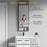 Black Aluminum & Glass Bathroom Mirror 2