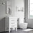 Matt White Aluminum & Glass Bathroom Mirror 5