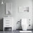Matt White Aluminum & Glass Bathroom Mirror 4