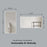 Matt White Aluminum & Glass Bathroom Mirror 6