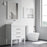 Matt White Aluminum & Glass Bathroom Mirror 5