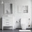 Matt White Aluminum & Glass Bathroom Mirror 4