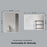 Matt White Aluminum & Glass Bathroom Mirror 6