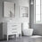 Matt White Aluminum & Glass Bathroom Mirror 5