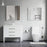 Matt White Aluminum & Glass Bathroom Mirror 4