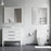Matt White Aluminum & Glass Bathroom Mirror 4