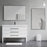 Black Aluminum & Glass Bathroom Mirror 4