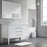 Matt White Aluminum & Glass Bathroom Mirror 5
