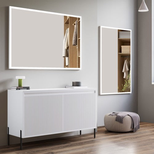 Black Aluminum Aluminum & Glass Bathroom Mirror 8