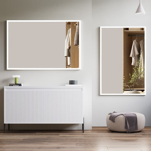 Black Aluminum Aluminum & Glass Bathroom Mirror 7
