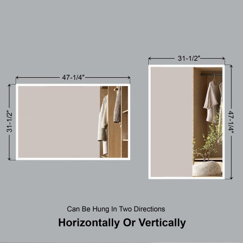 Black Aluminum Aluminum & Glass Bathroom Mirror 9