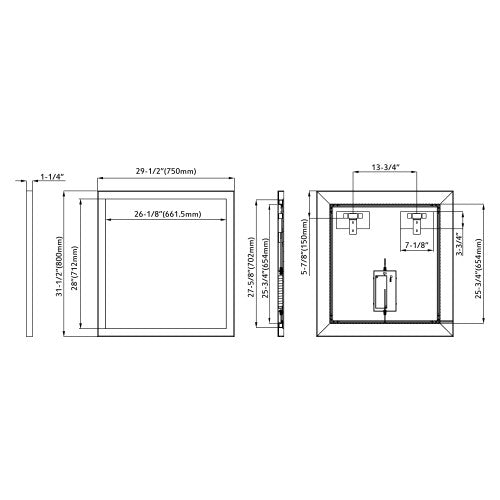 Black Aluminum Aluminum Bathroom Mirror 8