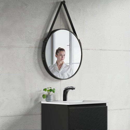 Black Aluminum Aluminum & Glass Bathroom Mirror 5