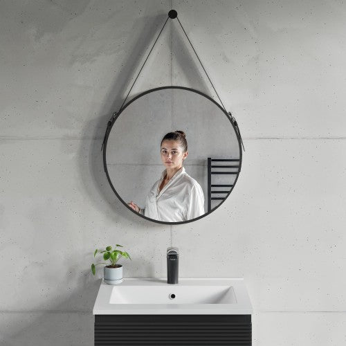 Black Aluminum Aluminum & Glass Bathroom Mirror 4