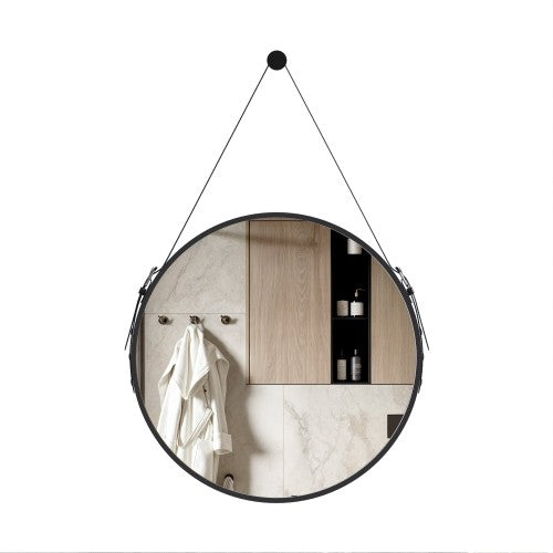 Black Aluminum Aluminum & Glass Bathroom Mirror 2
