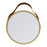 Gold Aluminum Aluminum & Glass Bathroom Mirror 1
