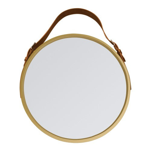 Gold Aluminum Aluminum & Glass Bathroom Mirror 1