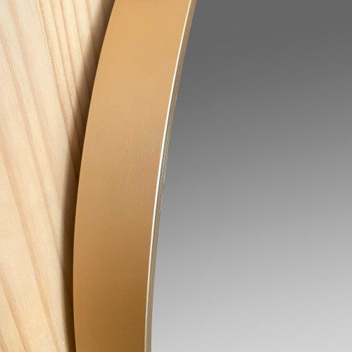 Gold Aluminum Aluminum & Glass Bathroom Mirror 10