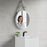 White Aluminum Aluminum & Glass Bathroom Mirror 5