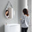 White Aluminum Aluminum & Glass Bathroom Mirror 6