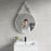 White Aluminum Aluminum & Glass Bathroom Mirror 4