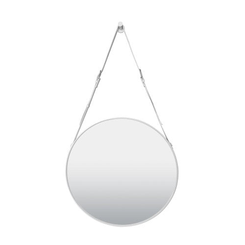 White Aluminum Aluminum & Glass Bathroom Mirror 1