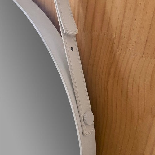White Aluminum Aluminum & Glass Bathroom Mirror 8