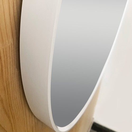 White Aluminum Aluminum & Glass Bathroom Mirror 9
