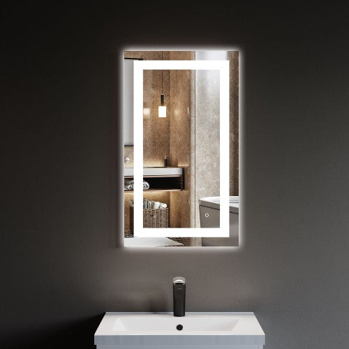 Black Aluminum Aluminum & Glass Bathroom Mirror 1