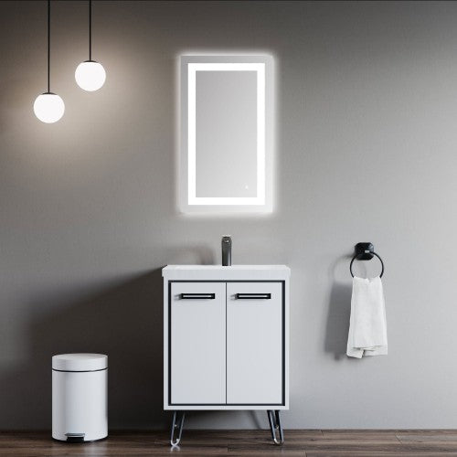 Black Aluminum Aluminum & Glass Bathroom Mirror 2